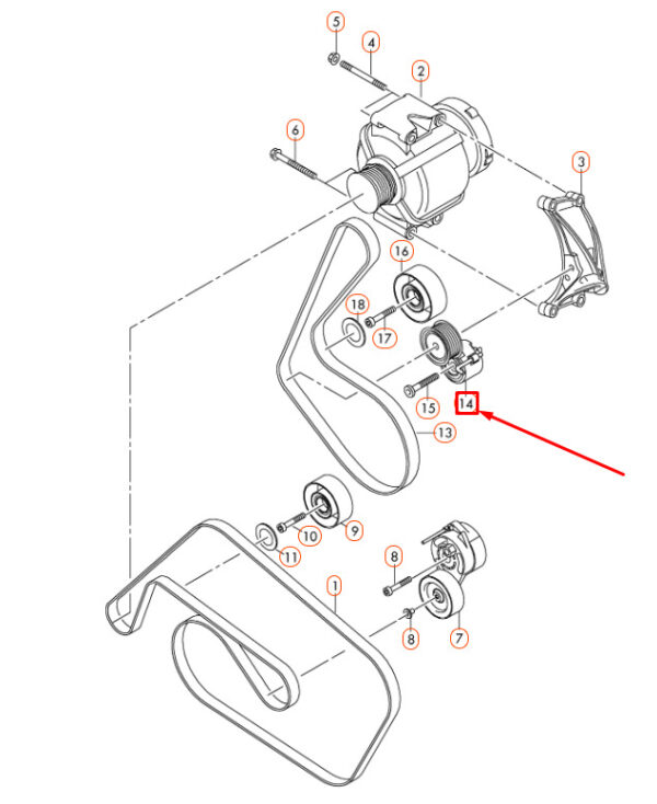 NEW AUDI Q7 4L ACCESSORY DRIVE BELT TENSIONER DAMPER 06E903133AB - Image 4