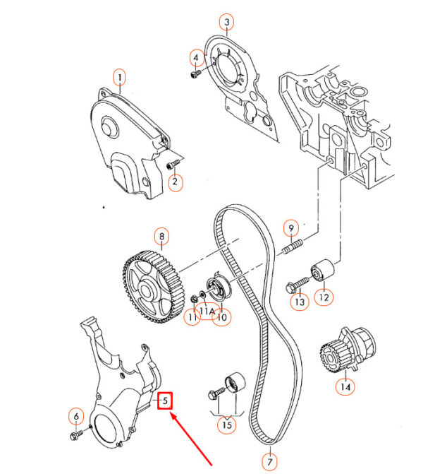 NEW AUDI A1 8X LOWER TIMING BELT GUARD 06F109147 - Image 4