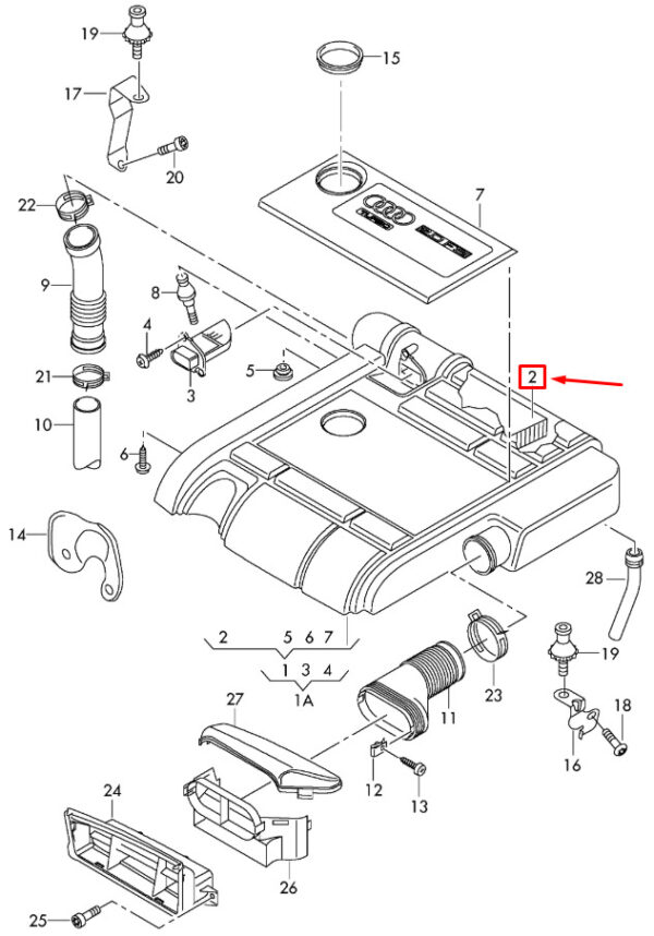 NEW AUDI A3 8P AIR FILTER 06F133843A - Image 3