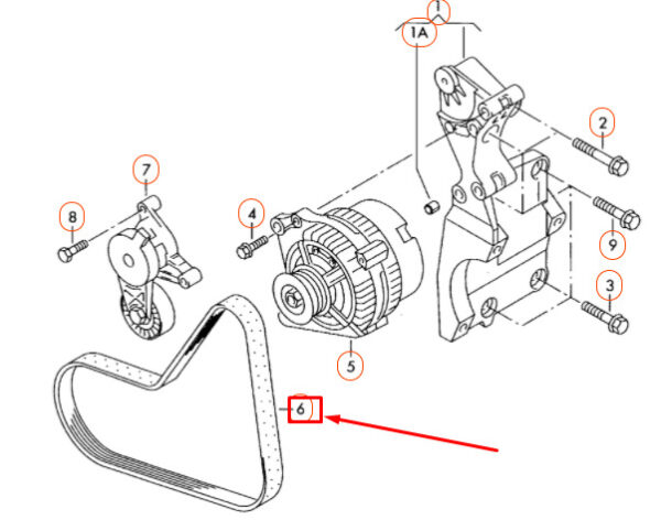 NEW AUDI A1 8X ACCESSORY DRIVE BELT 06F260849L ORIGINAL - Image 4