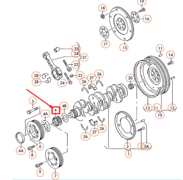 NEW AUDI A3 8P CRANKSHAFT CHAIN SPROCKET 06H105209AT - Image 4