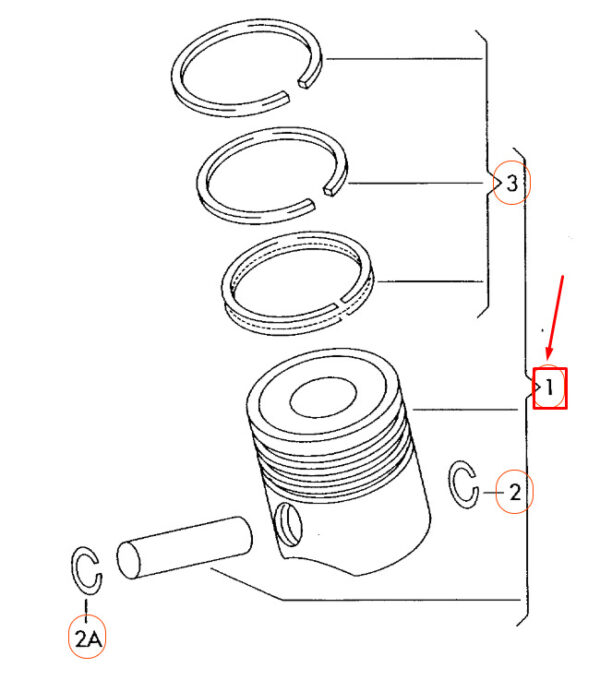 NEW AUDI A3 8P ENGINE PISTON COMPLETE 06H107065AM ORIGINAL - Image 4