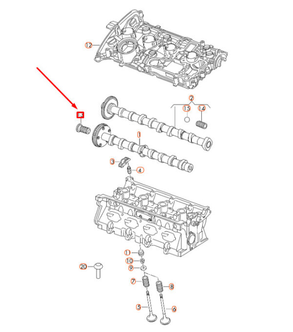 NEW AUDI A3 8P CAMSHAFT CONTROL VALVE 06H109257A - Image 3