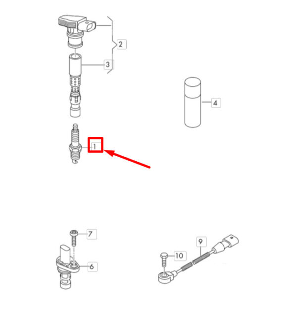 NEW AUDI R8 SPYDER 4S SPARK PLUG 06H905601C ORIGINAL - Image 3