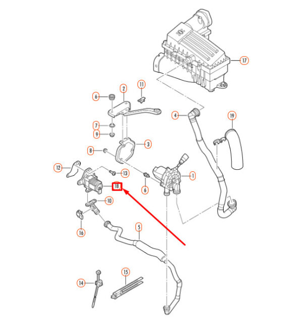 NEW VOLKSWAGEN BEETLE A5 SECONDARY AIR PUMP COMBO VALVE 06J131097D ORIGINAL - Image 4