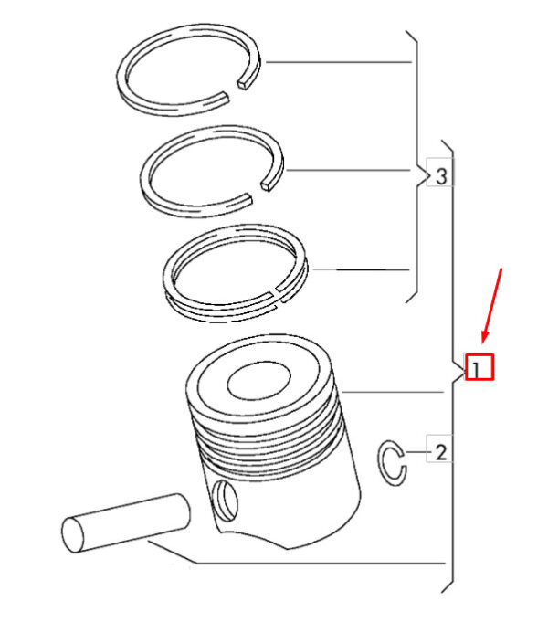 NEW AUDI Q3 8U ENGINE PISTON 06K107065AR ORIGINAL - Image 3