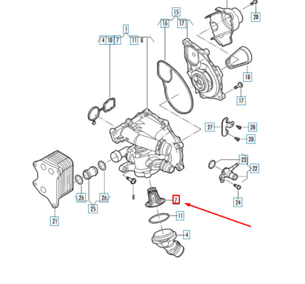NEW VOLKSWAGEN BEETLE A5 THERMOSTAT 06K121113G ORIGINAL - Image 4