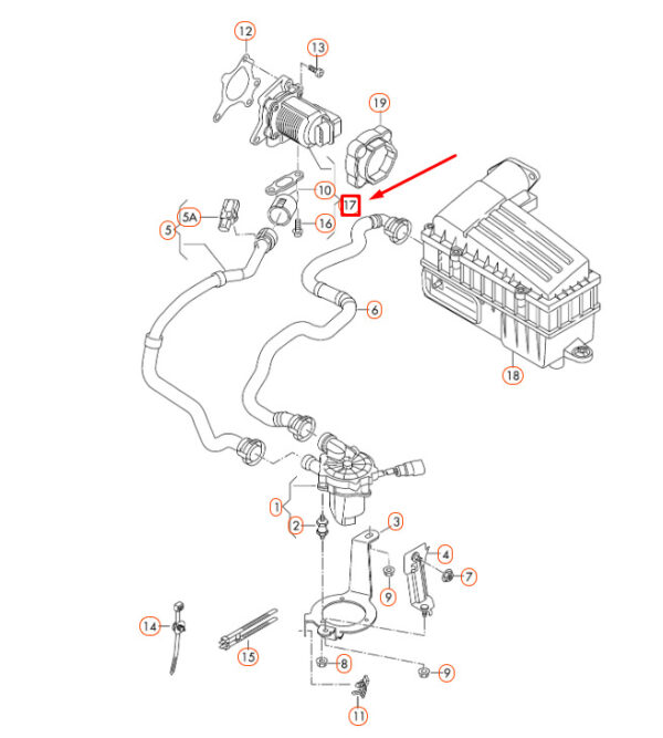 NEW AUDI A3 8V SECONDARY AIR PUMP KOMBI VALVE 06K131097L ORIGINAL - Image 4