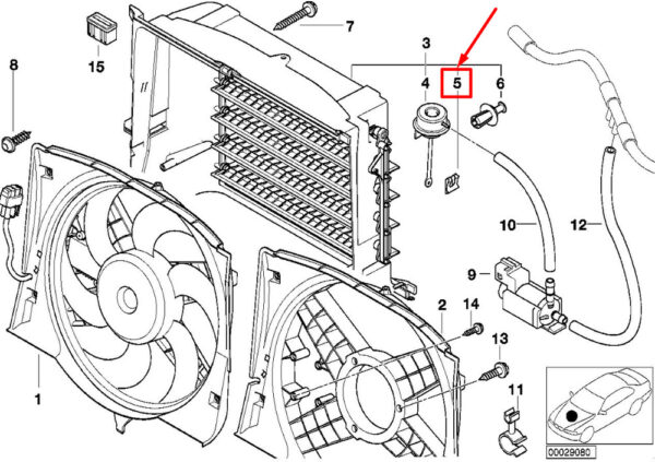 BMW 3 E46 engine radiator clamp 07129934906 9934906 NEW ORIGINAL - Image 4