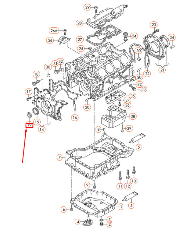 VW PHAETON GP3 Front Crankshaft Needle Bearing Run 077105257 NEW REAL - Image 4