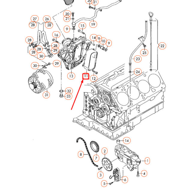 AUDI A8 D3 Engine Oil Cooler 077117021Q NEW ORIGINAL - Image 4