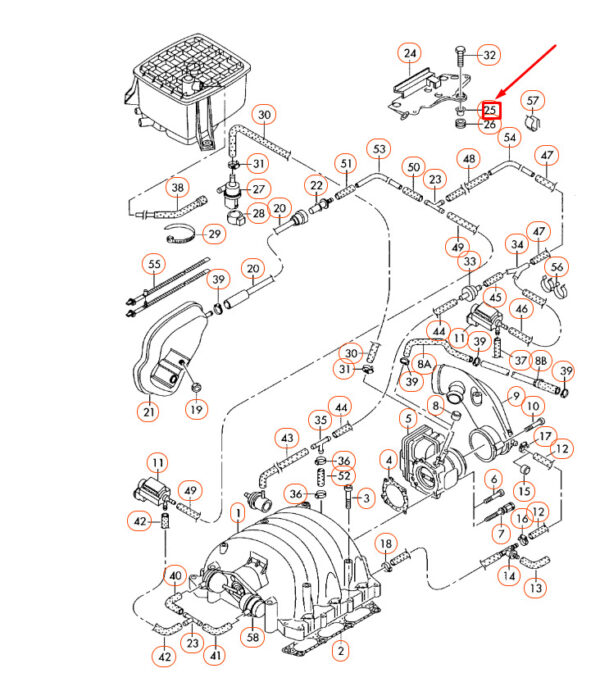 AUDI A4 B7 Engine Distance Piece 078129734A NEW ORIGINAL - Image 3