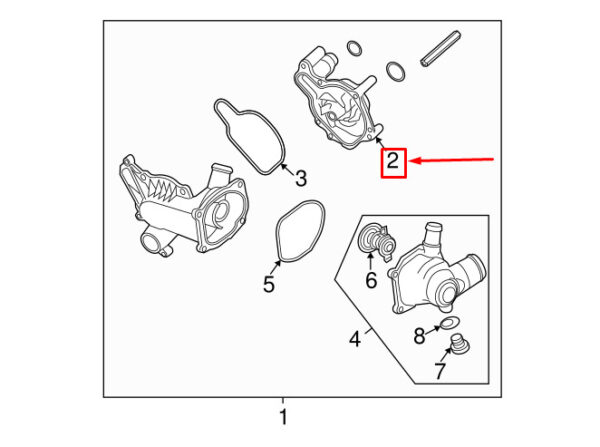 NEW AUDI Q7 4L ENGINE WATER PUMP 079121014D ORIGINAL - Image 4