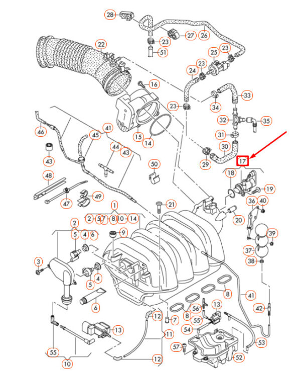 Audi A5 S5 Coupe Sportback A6 Avant S6 quattro Adapter Genuine 079133424S - Image 4