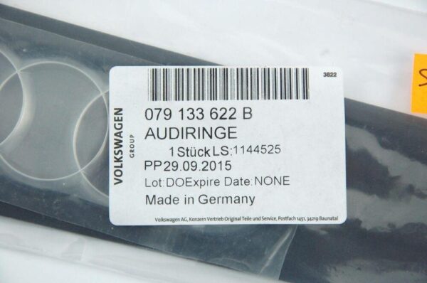 2007 Audi R8 Engine Cover Emblem Logo Sticker Right Original 079133622B - Image 5