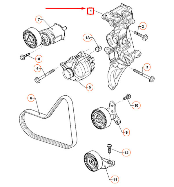 NEW VOLKSWAGEN BEETLE A5 ALTERNATOR BRACKET 07K903141B ORIGINAL - Image 4