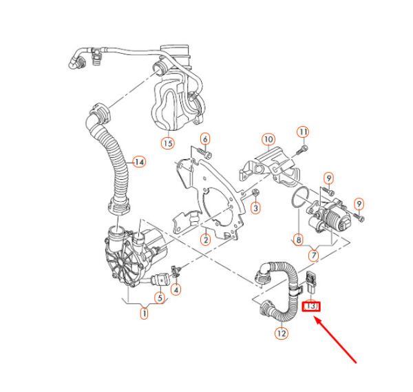 NEW AUDI A3 8V SECONDARY AIR INJECTION PRESSURE SENSOR 07K906051B - Image 5