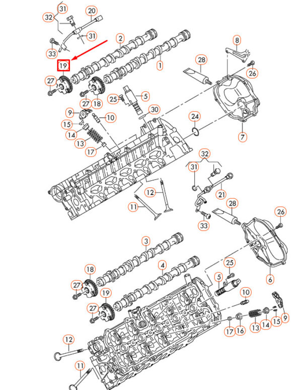 NEW AUDI R8 42 OUTLET CAMSHAFT ADJUSTMENT UNIT 07L109084E ORIGINAL - Image 4