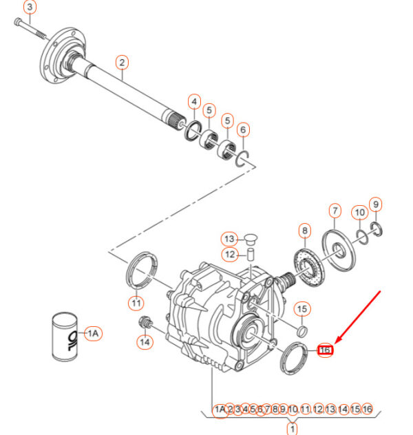 NEW AUDI A1 MK1 FRONT FINAL DRIVE SHAFT OIL SEAL 09A409529C ORIGINAL - Image 3