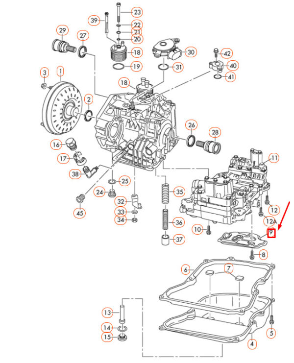 NEW VOLKSWAGEN BEETLE A5 TRANSMISSION OIL STRAINER 09G325429B ORIGINAL - Image 3