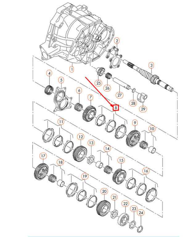 AUDI A4 B8 Gearbox 5th/6th Gear Synchronizer Ring 0A2311283A NEW ORIGINAL