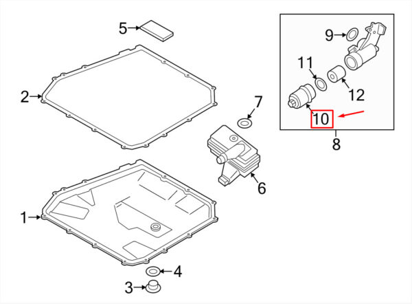 New Porsche Macan 95B DSG Transmission Cool Filter Cover 0B5325240B Genuine