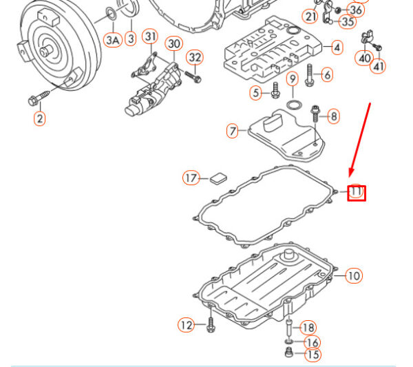 NEW AUDI Q7 4L GEARBOX OIL PAN GASKET 0C8321371 - Image 4