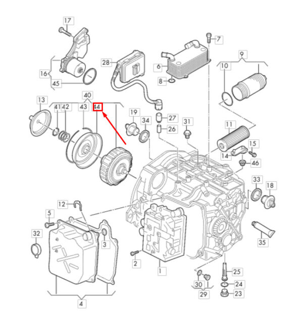 Audi Q2 transmission DSG oil catcher cover 0GC301205B NEW ORIGINAL - Image 3