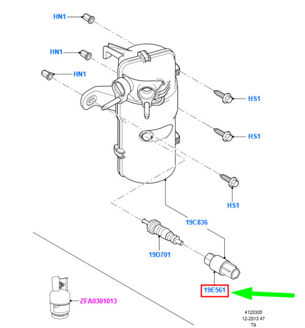 NEW GENUINE OEM 1016565 NEW FORD TRANSIT MK3 AIR CONDITIONING SYSTEM VACUUM SWITCH 1016565 ORIGINAL