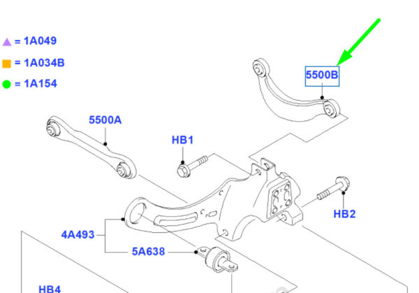 NEW FORD FOCUS MK1 REAR SUSPENSION UPPER ARM ASSY 1061659 98AG-5500-AG ORIGINAL - Image 3