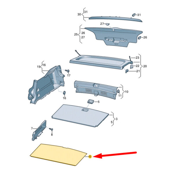 VW ID.3 E11 trunk flooring 10A863463GCA9 NEW ORIGINAL - Image 4