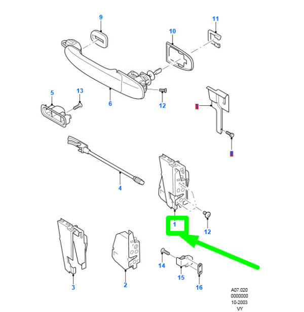 NEW GENUINE OEM 1107700 NEW FORD GALAXY V191 MK1 REAR LEFT DOOR LOCK 1107700 YM21-A26413-AA ORIGINAL