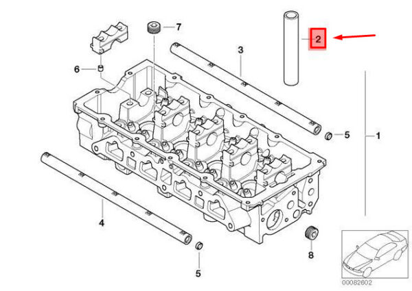 Mini R50 R53 Spark Plug Tube Set of 4 11121487186 NEW GENUINE