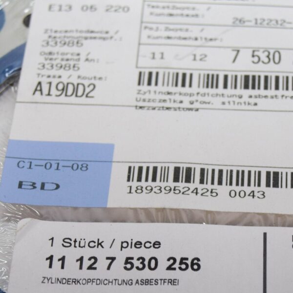 BMW 5 E60 Cylinder Head Gasket 0.75MM OEM 11127530256 7530256 New ORIGINAL