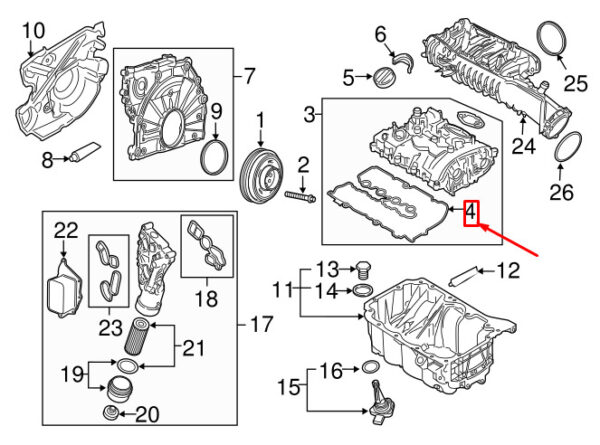 NEW MINI COOPER F56 ENGINE VALVE COVER GASKET 11128618515 8618515 ORIGINAL - Image 4