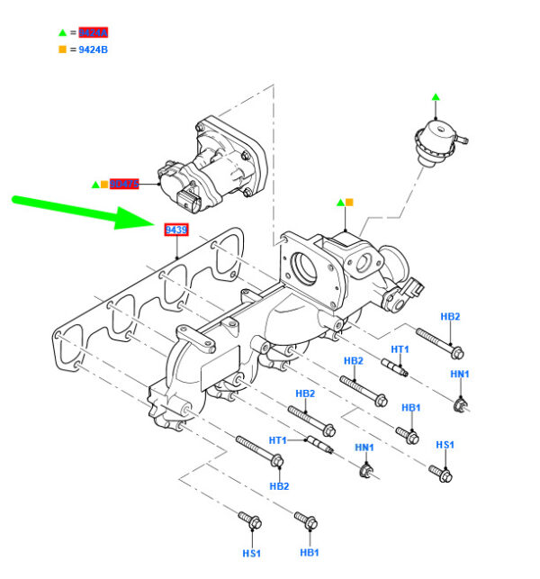 NEW FORD C-MAX MK1 INTAKE MANIFOLD GASKET 1113080 1S4Q-9441-AA ORIGINAL - Image 3