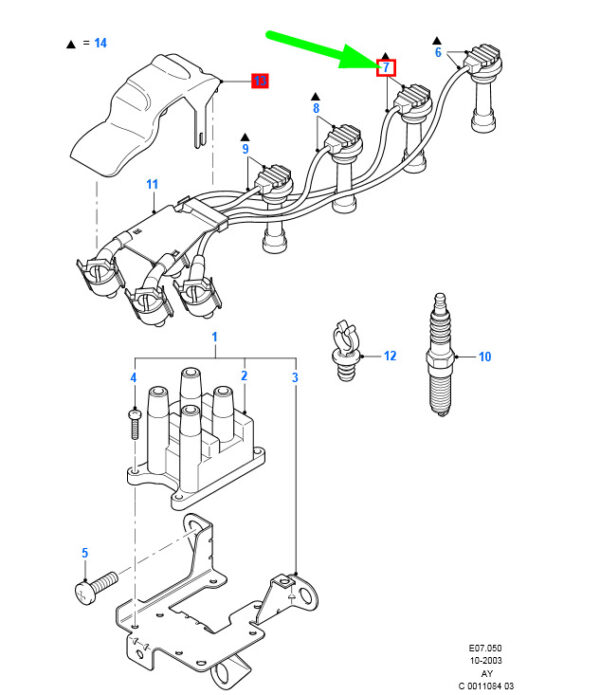 NEW FORD MONDEO MK2 IGNITION WIRE ASSY CYLINDER 2 1114743 988F-12283-AB ORIGINAL - Image 3