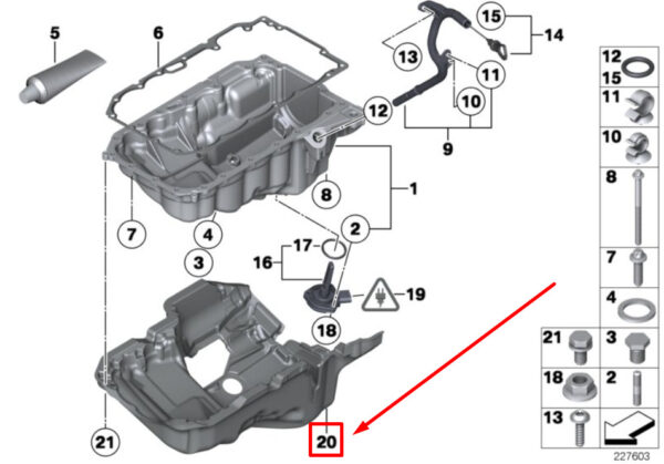 BMW 3 F30 Engine Oil Acoustic Cover 8510115 11148510115 OEM - Image 4