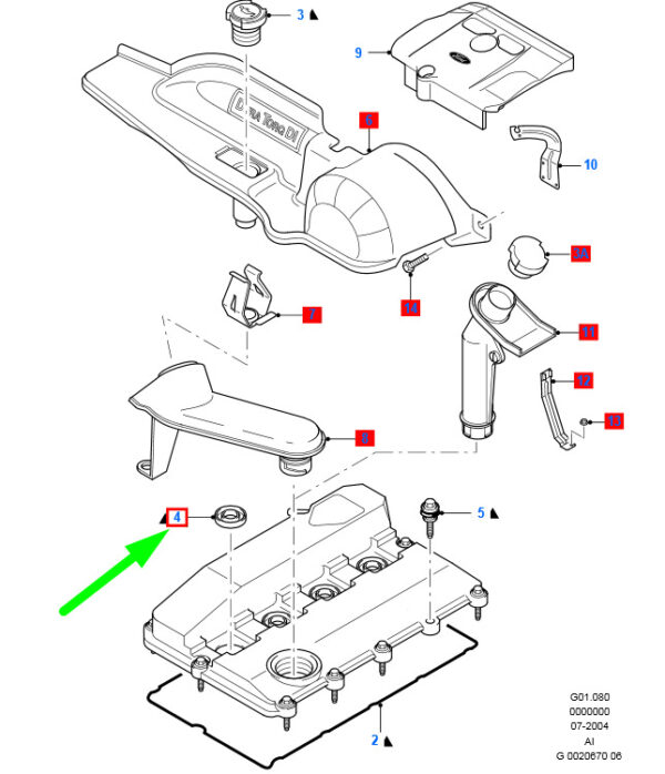 NEW FORD MONDEO MK3 CYLINDER HEAD COVER RETAINER YC1Q-6K780-BB 1121656 ORIGINAL - Image 3