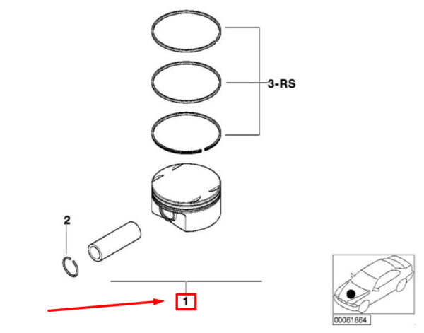 BMW X5 E70 Pistons 7598207 11257598207 NEW ORIGINAL - Image 4