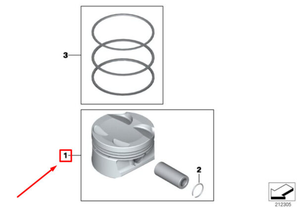 MINI COOPER S COUNTRYMAN R60 Engine Piston 7601181 11257601181 NEW REAL - Image 4