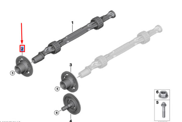 MINI COOPER F56 ENGINE BALANCE SHAFT GEAR 11278471860 NEW GENUINE - Image 4