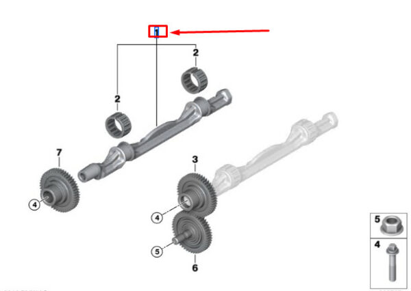 MINI COOPER F56 ENGINE BALANCE SHAFT 11278487233 NEW GENUINE - Image 4