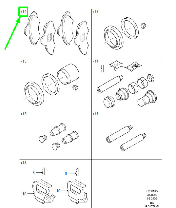 NEW FORD ESCORT MK6 FRONT WHEEL BRAKE PAD SET 92AX-2K021-AB 1130751 ORIGINAL - Image 3