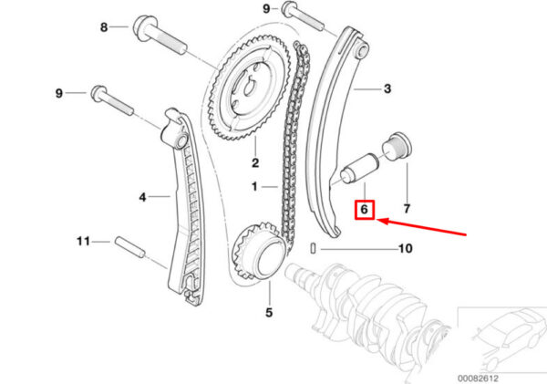 MINI COOPER R50 Control Chain Clamp 11317510801 NEW REAL - Image 4
