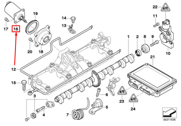 BMW 5 E60 Eccentric Shaft Actuator 7548389 11377548389 NEW ORIGINAL - Image 4