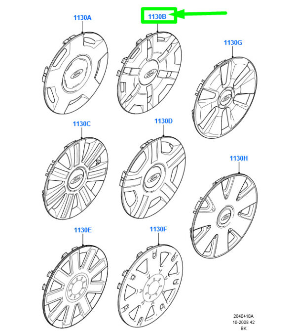 NEW FORD FIESTA WS MK5 WHEEL COVER TRIM 1PCS 14" 2S61-1130-BA 1140167 ORIGINAL - Image 3
