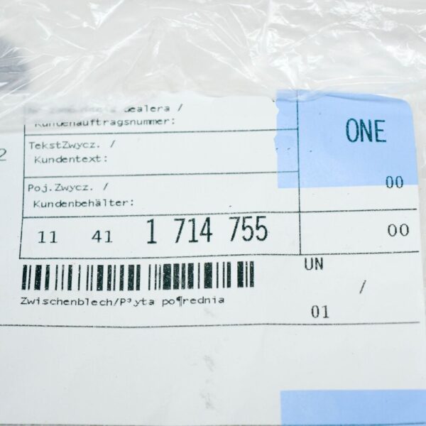 BMW 6 E24 lubrication system intermediate plate 11411714755 NEW REAL - Image 5