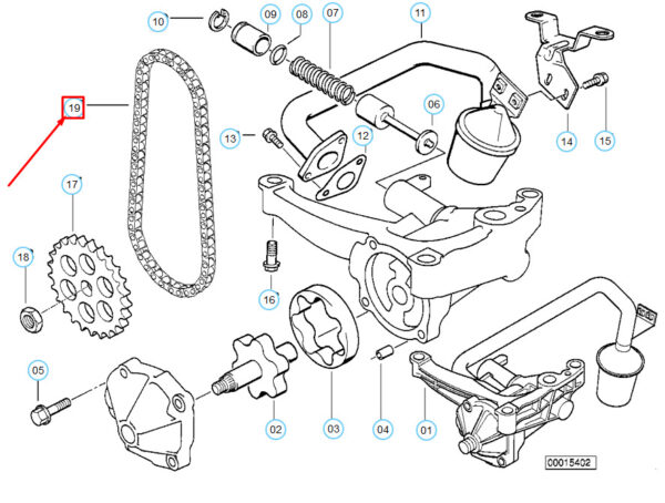 BMW 3 E46 Oil Pump Chain 11417576915 NEW ORIGINAL - Image 4