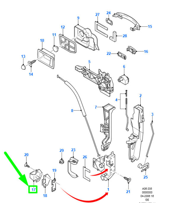 NEW GENUINE OEM 1150712 NEW FORD MONDEO MK3 FRONT DOOR LATCH STRIKER ASSY 1150712 2M51-F21982-AA
